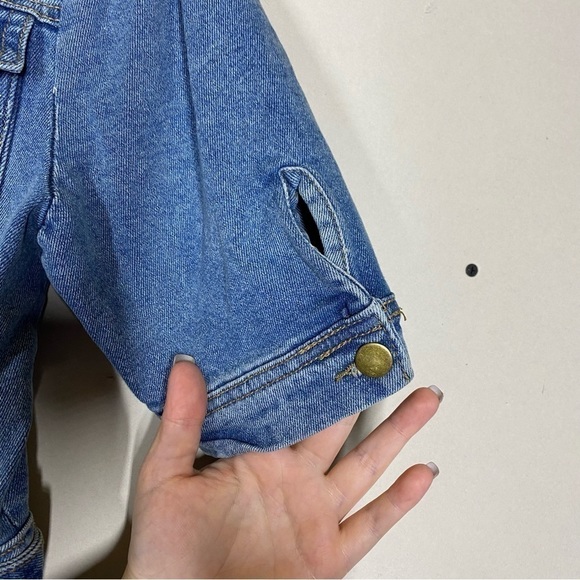 NWOT Avec Les Filles Denim Jean Boiler Romper Jumpsuit - Picture 9 of 12